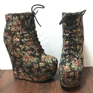 Jeffrey Campbell Havana leather tapestry damsel